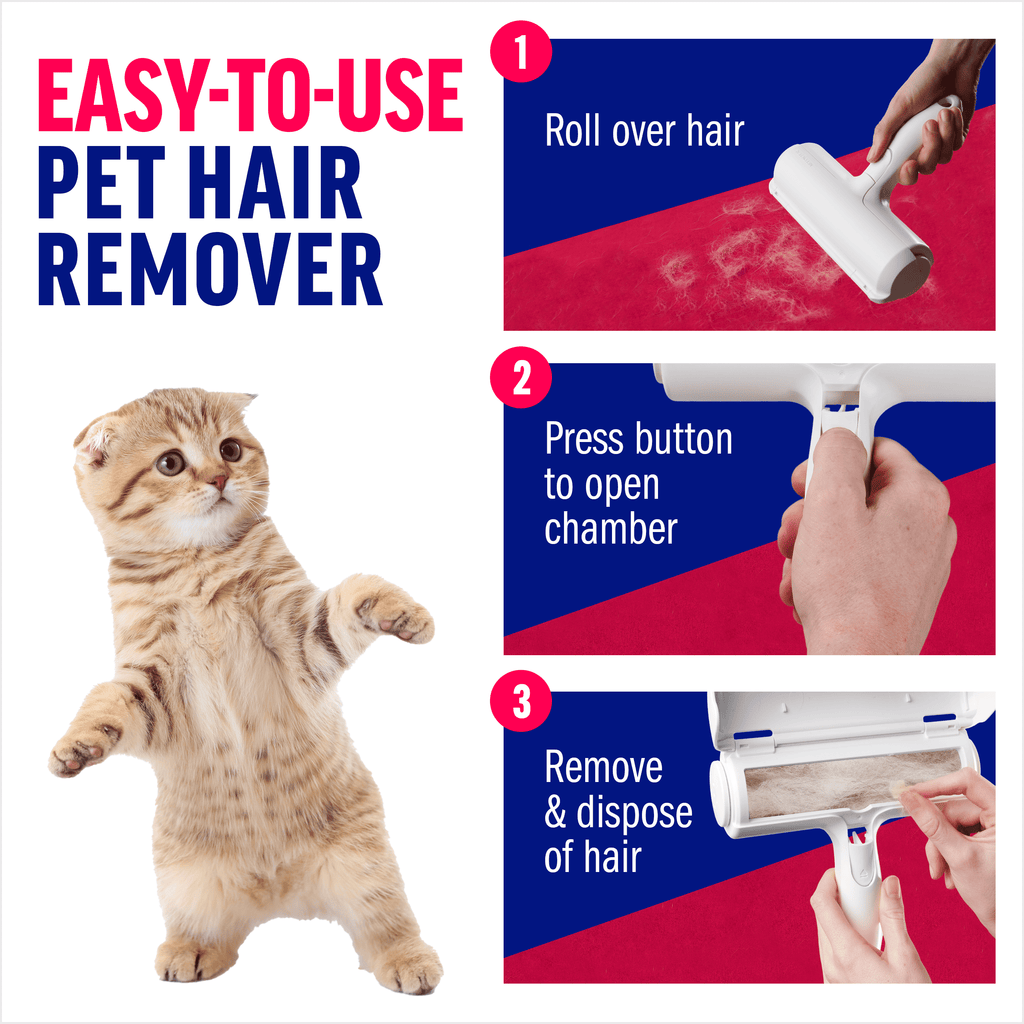 Chomchom White Reusable Pet Hair Roller, Pet Hair Remover, No Tape